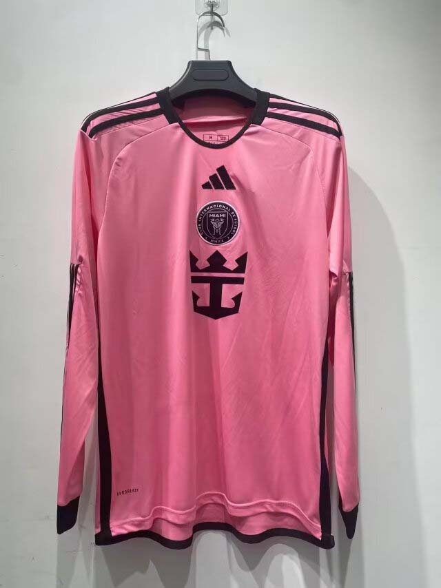 2024/2025 Long Sleeve Inter Miami Home Soccer Jersey 1:1 Thai Quality