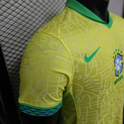 2024 Player Version Brazil Home Soccer Jersey