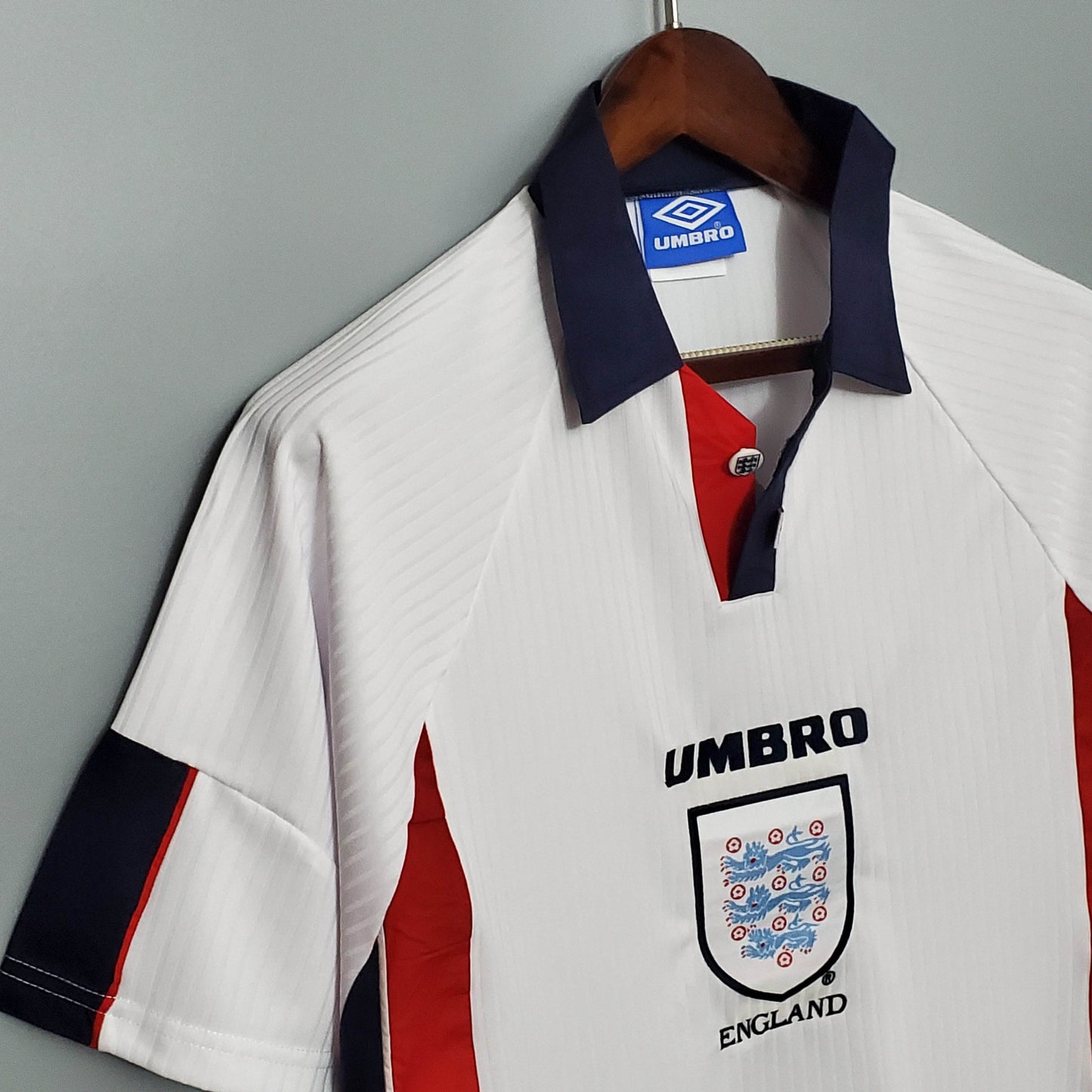 1998 Retro England Home Soccer Jersey