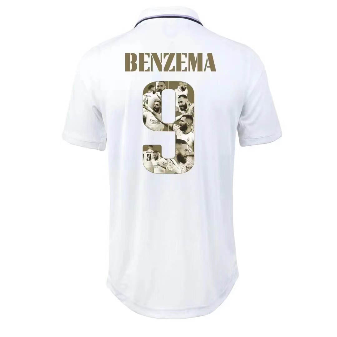 2022/2023 Real Madrid Home Benzema Ballon d'Or Football Shirt