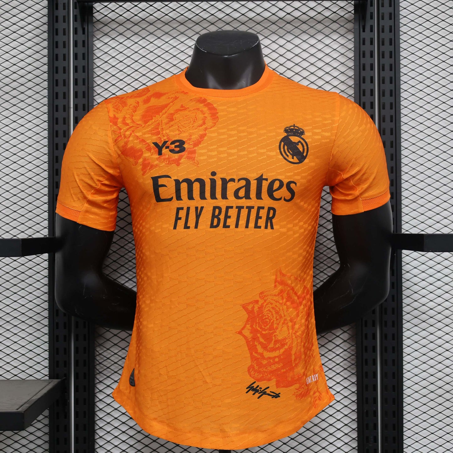 2024/2025 Player Version Real Madrid Y-3 Special Edition Orange Football Shirt 1:1 Thai Quality